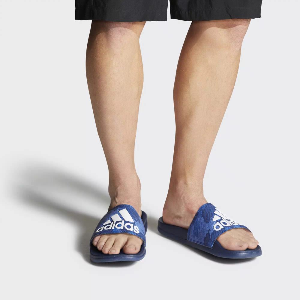 Adidas Adilette Comfort Chanclas Azules Para Hombre (MX-39354)